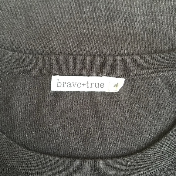 brave + true Nordstrom Black Sweater with White Star - Picture 4 of 4